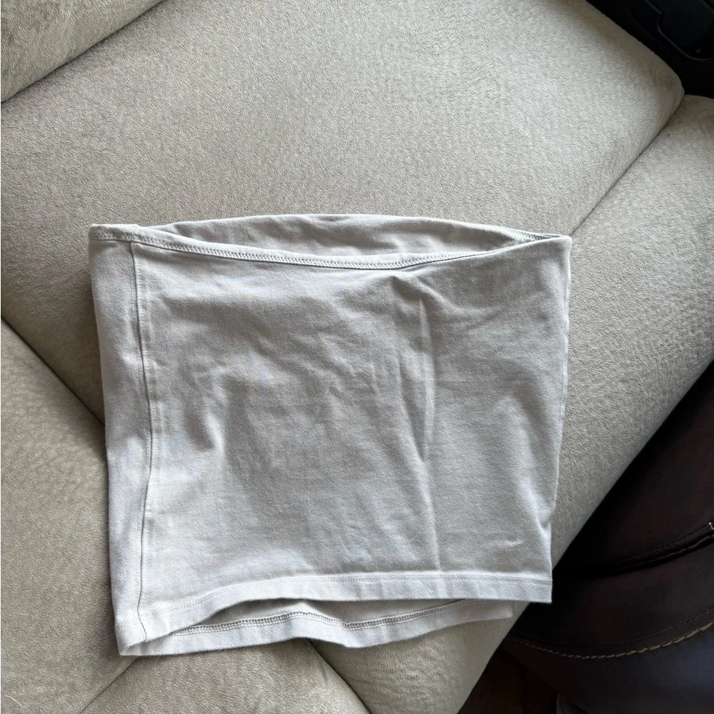 aerie cotton Strapless Beige Tube Top - Picture 4 of 6